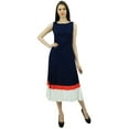 thumbnail image 6 of Bimba Womens Rayon Solid Ruffle Flare Sleeveless Casual Shift Dress Women Summer Dress, 6 of 8