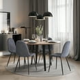 thumbnail image 2 of Homy Casa Dining Chairs Set of 4, Fabric Kitchen Chairs with Metal Legs for Living Room, Grey, 2 of 10