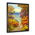 thumbnail image 2 of Designart 'Little Road Through VIbrant Autumn Scene' Lake House Framed Art Print, 2 of 4
