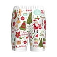thumbnail image 5 of Fotbe Snowflakes Santa Claus Pajama Shorts for Men, Men's Pajama Bottoms, Sleepwear,Short Pajama Pants-4X-Large, 5 of 9