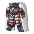 thumbnail image 4 of Fotbe Patriotic Boxing Bear Art Trajes de Baño Estampados para Hombre, Shorts de Verano de Secado Rápido, Ropa de Playa, Bañadores-X-Large, 4 of 6