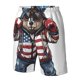 thumbnail image 4 of Balery Patriotic Boxing Bear Art Traje de Baño Estilo Hawaiano para Hombre, Shorts de Secado Rápido con Bolsillos-Medium, 4 of 6