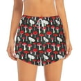 thumbnail image 3 of Uemuo Red Mushrooms Pattern Women's Athletic Shorts High Waisted Running Shorts with Liner Pockets Gym Elastic Workout Shorts-X-Large, 3 of 9
