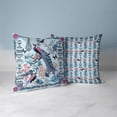 thumbnail image 4 of Peacock Paradise Indoor/Outdoor Broadcloth Fabric Pillow in Blue 20x20, 4 of 9