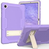Dteck Case for Samsung Galaxy Tab A8 10.5 Inch 2022 (SM-X200/X205/X207), Hybrid 3 in 1 Shockproof Rugged Drop Protection Kickstand Armor Cover for Samsung Galaxy Tab A8 10.5 Inch,Purple