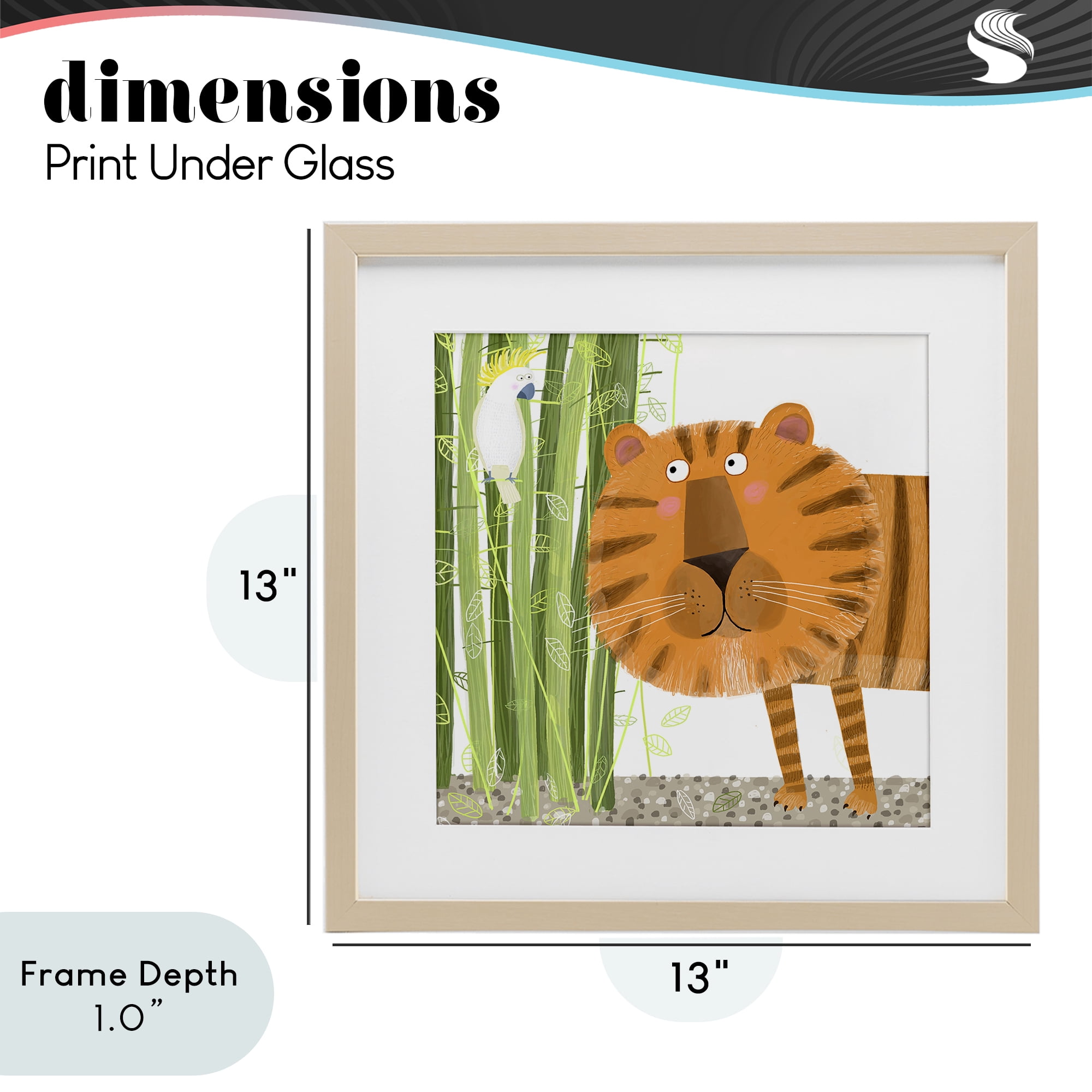 Stupell Industries Bamboo Trees & Tiger Birch Framed Print Under Glass, design by Carla Daly
