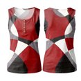 thumbnail image 6 of Womens Summer Sleeveless Tops Loose Button Henley Shirts Crew Neck Dressy Casual Blouses 3XL, 6 of 7