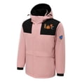 thumbnail image 2 of Jinhomg Plus Size Heated Coat for Women Men 4 Heated Zones Heated Jacket with Detachable Hood Windproof USB Electric Heated Clothes Without Battery Limited Time Deals of The Day Pink XXXL, 2 of 4