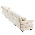 thumbnail image 5 of Super Comfort Oversized Modular Velvet Sectional Sofa Couch with Movable Ottoman,Corner Sectional with Bolstered Armrests, Deep Seat Cloud Couch, Convertible L Shaped Couch for Living Room Cream 44005, 5 of 8
