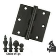 thumbnail image 4 of Embassy 3.5” x 3.5” Ball Bearing Door Hinge Heavy Duty Hinges Oil Rubbed Bronze with Ball Tips, 4 of 7