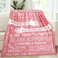 thumbnail image 2 of Healing Hug Blanket 60"x50", Encouragement Inspirational Thinking of You Gifts for Women, Chemotherapy Must Haves, Get Well Gifts for Women After Surgery, Pink, 2 of 6
