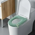 thumbnail image 5 of YgkuHd Toilet Seat Cushion, Household Toilet Seat Cushion Universal Use Knitted Toilet Seat Cover Summer Season Washable Toilet Seat Cushion O Shape Washable D Shapetoilet Seat Cushion (Green), 5 of 9
