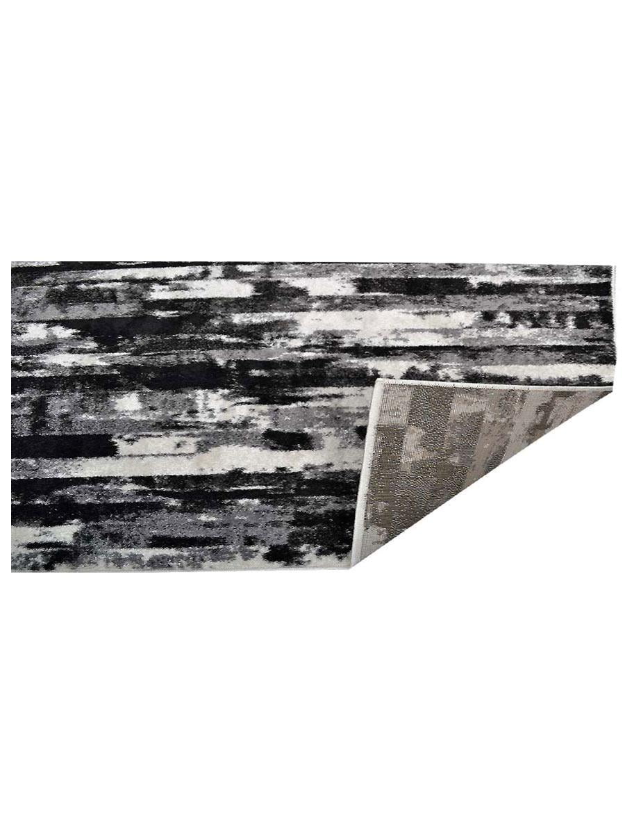 Rugsotic Carpets Machine Made Power Loom Heatset Polypropylene 3 2 X 10 Runner Rug Contemporary Silver M00025