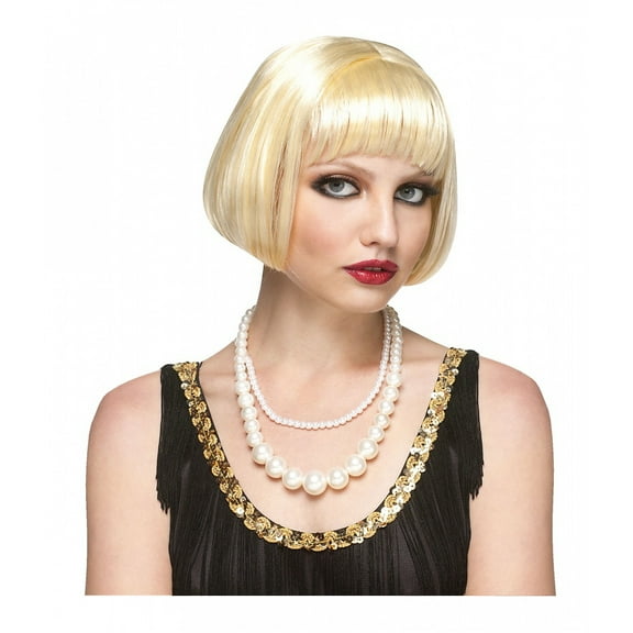 Flap Flapper Wig Adult Costume Accessory Blonde