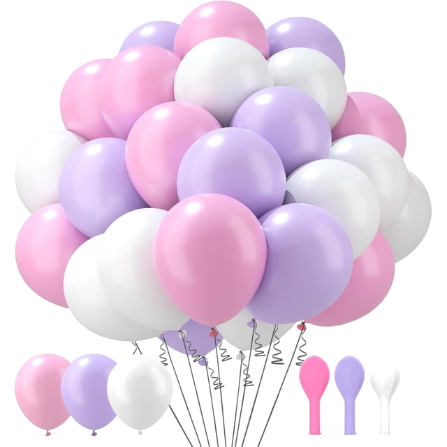 Ballons Blancs Macaron Ballons Roses Macaron Ballons Violets Macaron 60 Pcs