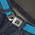 thumbnail image 2 of Buckle-Down Belt, Seatbelt Buckle Belt, Ditsy Floral Blue Light Blue White, Youth 22 to 32 Inches, 2 of 9