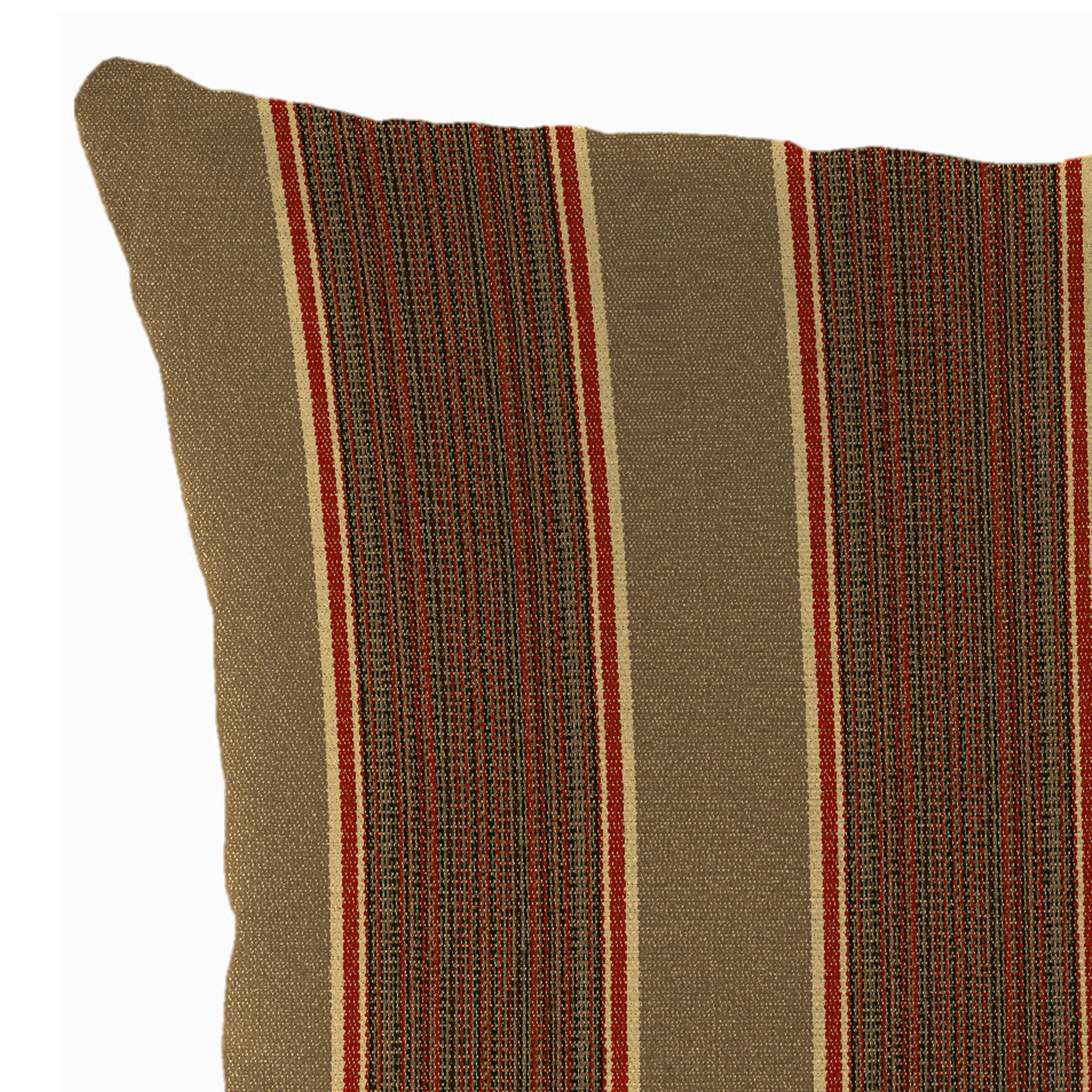 Jordan Manufacturing Sunbrella 16" x 16" Davidson Redwood Brown Stripe Square Outdoor Throw Pillow