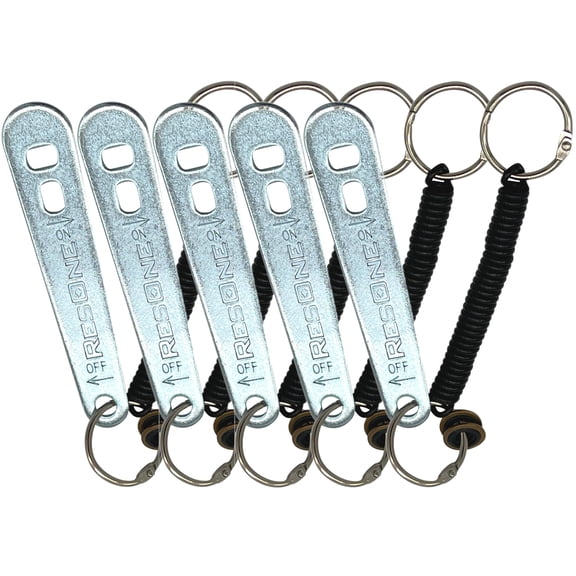 ResOne 5pk Metal Medical Oxygen Cylinder Wrench w/Bungee Cord & 2 Yoke Washers