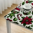 thumbnail image 4 of nygtbtfer  Christmas Round Tablecloth Washable Fabric Table Cloth Cartoon Christmas Character Table Cover for Winter Xmas Holiday Party Picnic Dinner Decor Home Kitchen, 4 of 7