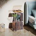 thumbnail image 6 of Acrylic Record Player Stand, 3-Tier Clear Turntable Table with Vinyl Record Storage, 15.74" L x 11.81" W x 30.7" H, Tall Modern Side Table/End Table for Living Room, Bedroom JJ00041, 6 of 6