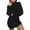 Black, variant on Lindreshi Fall Dresses for Women 2025 Homecoming Dresses Women's Casual Solid Slimming Waist Turtleneck Long Sleeve Sweater Dresses
