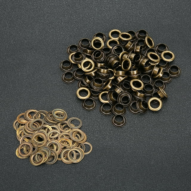 Leather Rivets, Clothing Accessories 100Pcs 8MM Grommet For Shoes, Through Grommet For Clothes Paper Products Plastics ANGGREK Bronze Rivets