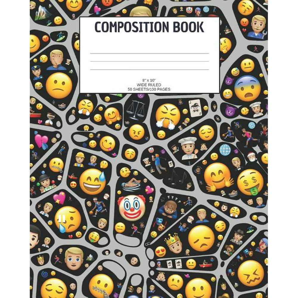 Composition Book Emoji; wide ruled; 50 sheets/100 pages; 8" x 10" (Paperback)