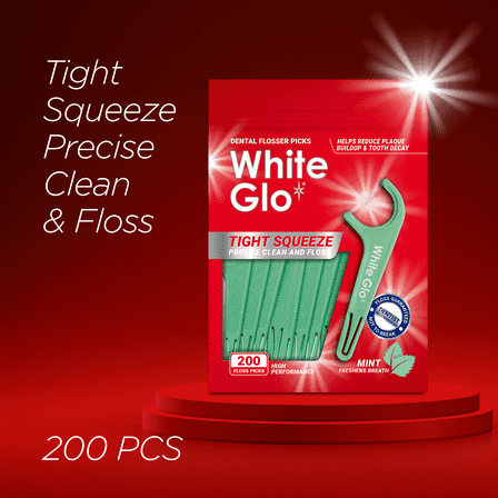 White Glo Flosser Tight Squeeze 200pk