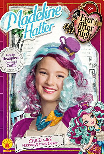 Rubies Costume Ever After High Child Madeline Hatter Wig with Headpiece 