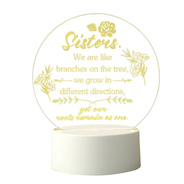 TopLLC Mother's Day Gift-LED Acrylic 3D Mother's Day Greeting Gift Light, Acrylic Greeting Mother's Day Gift Atmosphere Light (White Warm Light) on Clearance
