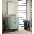 thumbnail image 4 of Benton Collection 26" Distressed Light Blue Cottage Bathroom Vanity with White Marble Top, 4 of 5