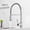 D - Chrome, variant on Kitchen Faucet with Cup Washer Pull Down Sprayer Stainless Steel Kitchen Sink Faucet with Deck Plate Glass Rinser Single Hole Brushed Nickel 866-3307SN