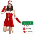thumbnail image 3 of Coofit Christmas Dress Set Festive Decorative Santa Hat Set Santa Costume for Women, 3 of 10