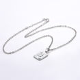 thumbnail image 5 of U7 Initial Monogram Necklace Letter Pendant B Platinum Plated for Women Men,Square Capital Resizable Chain, 5 of 8