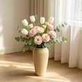 thumbnail image 6 of Solid Color Vase for Home Decor,Simple Design Tall Table Vase for Living Room Entryway Office,Khaki, 6 of 6