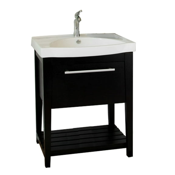 Bellaterra Home 27.5 in Single sink vanity-Wood-black