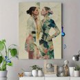 thumbnail image 4 of Floral Fashionista Portrait Canvas Print Wall Art for Living Room Bedroom Office Hotel Cafe, 4 of 8