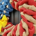 thumbnail image 4 of July 4th Wreath Americana Patriotic Wreath Handcrafted Memorial Day Wreath Festival Garland Decoration Front Door Wall Home Decor, 4 of 7