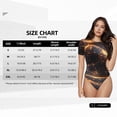 thumbnail image 2 of KLL Women 's Crew Neck Bodysuit Jumpsuits Abstract Glowing Wave Pattern Print Short onesies Stretch T Shirts, 2 of 5