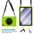 thumbnail image 7 of Case for Samsung Galaxy Tab A9+/A9 Plus 11 Inch 2023 (SM-X210/X216/X218), Multi-Functional Cover with 360° Rotate Stand/Screen Protector/Shoulder Strap/Hand Strap, Green, 7 of 7