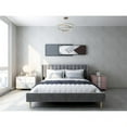 thumbnail image 2 of Tslinn Low Profile Upholstered Platform Bed,King Beds,Dark Grey(Velvet), 2 of 6