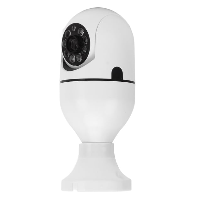 Cámara de seguridad con bombilla E27 monitoreo por aplicación de visión nocturna cámara inalámbrica de 110-220V rotación de 360 con tarjeta de 16G para oficina ANGGREK Otros