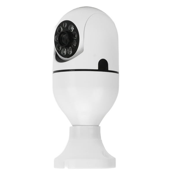Cámara de seguridad con bombilla E27 monitoreo por aplicación de visión nocturna cámara inalámbrica de 110-220V rotación de 360 con tarjeta de 16G para oficina ANGGREK Otros