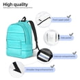 thumbnail image 4 of Lsque Turquoise Wooden Pattern Canvas Daypack, Durable Backpack, High-quality Versatile Backpack,Vintage Compact Backpack-Small, 4 of 6