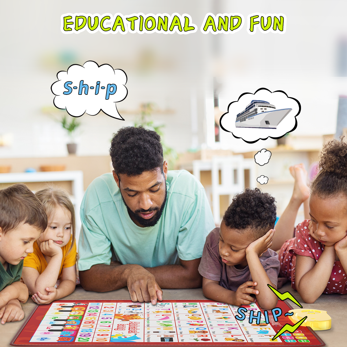 Cshidworld Bilingual Educational ABC Learning Wall Poster photo 4