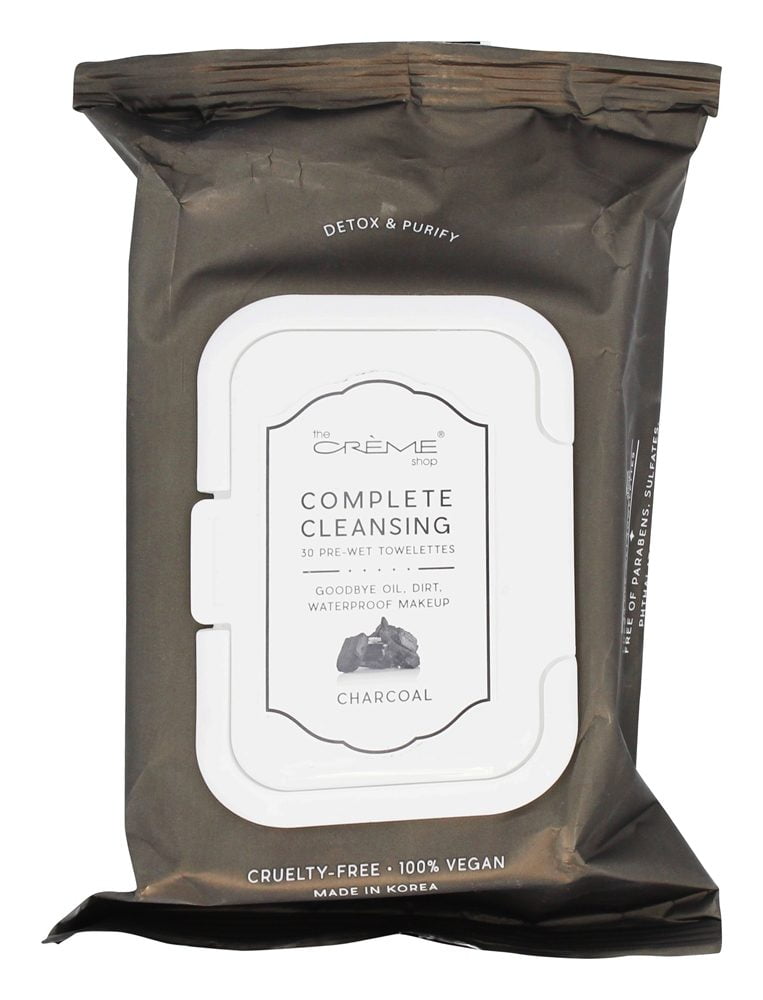 The Creme Shop - Complete Facial Cleansing Pre-Wet Towelettes Charcoal - 30 Towelette(s)