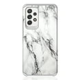 thumbnail image 5 of Samsung A03S Case, Rosebono Slim Hybrid Shockproof Hard Cover Graphic Fashion Colorful Skin Cover Armor Case for Samsung A03S (White Marble), 5 of 5