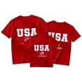 thumbnail image 5 of Confree Child Boys 4Th Of July Tshirts Usa Flag Star Striped Printed Short Sleeved Patriotic July 4Th Shirt Summer Festival Casual Comfortable For Boys Tops Size 9-10 Years Red, 5 of 5