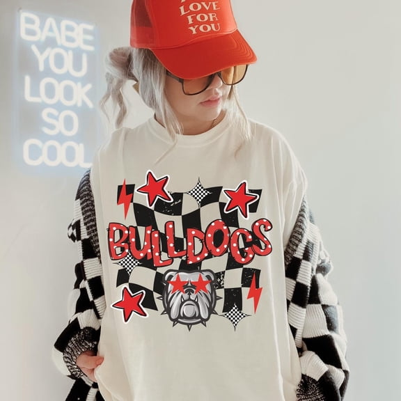 Bulldogs T-Shirt: Vintage School Spirit Tee All Size S-5Xl