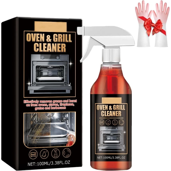 Oven and Grill Cleaning Spray, Oven & Grill Cleaner Spray, Grease Dissolver, No Scrubbing